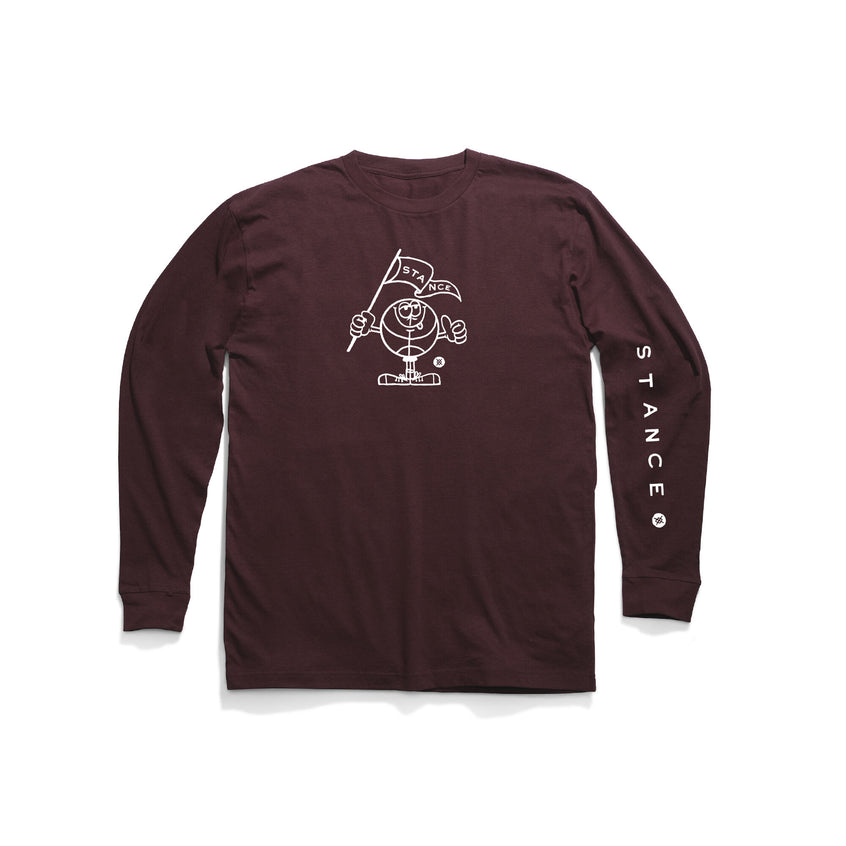Stance CROSSOVER LONG SLEEVE T-SHIRT Wine