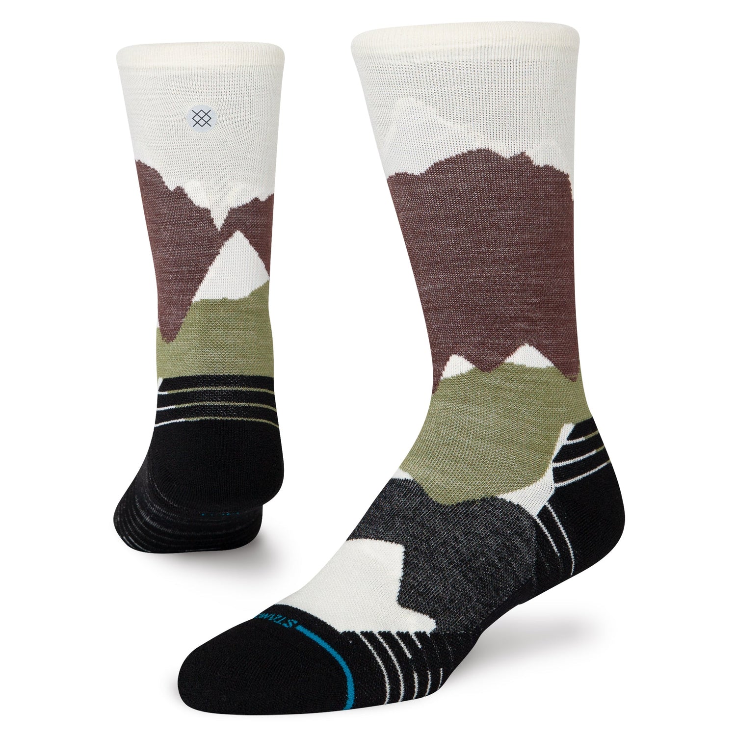 Stance Elevation Crew Sock Brown