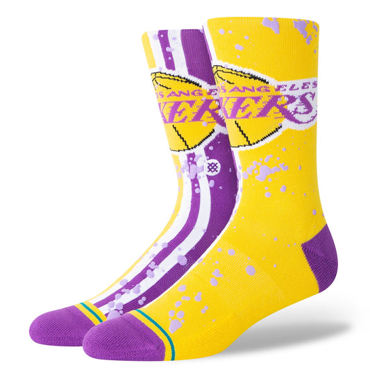 Stance Overspray Los Angeles Lakers Crew Sock Gold