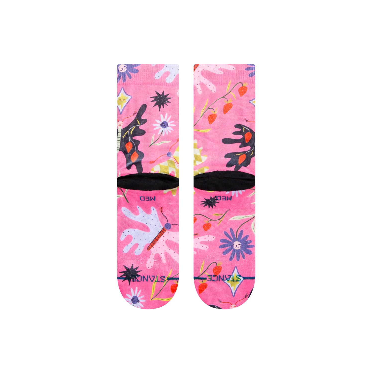Stance Strawberry Patch Crew Sock Pink