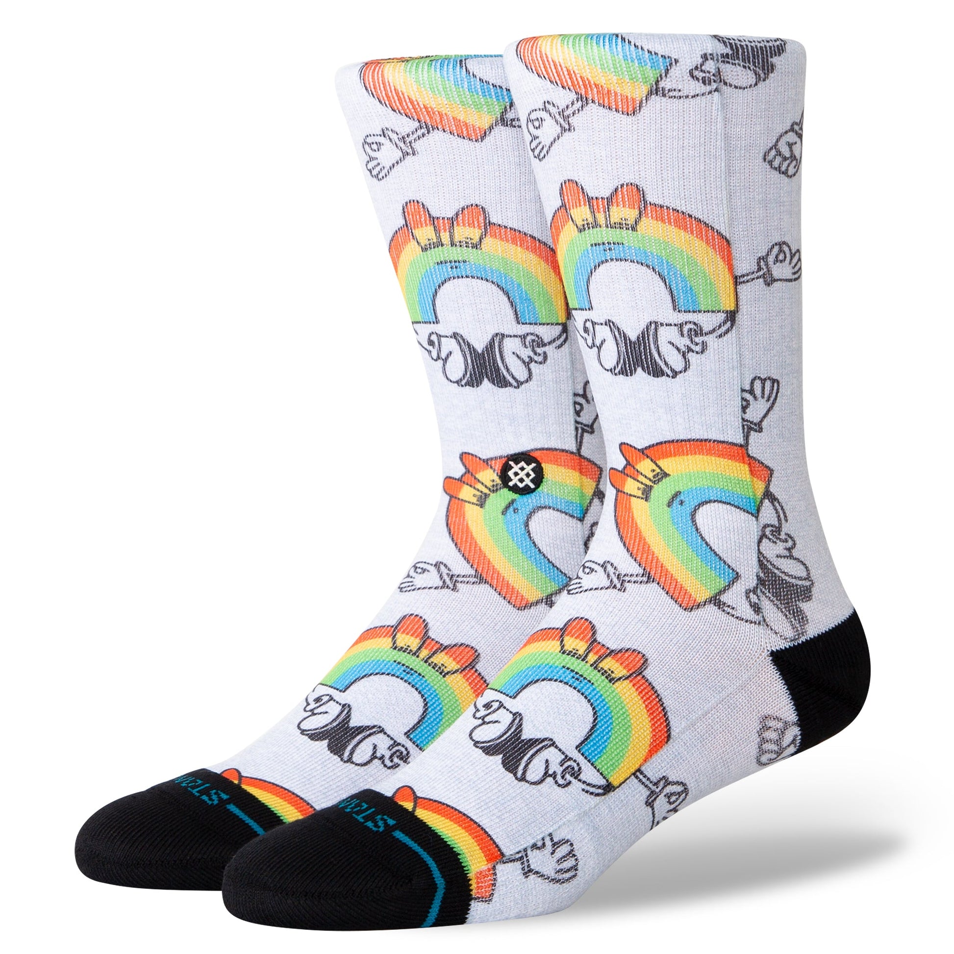 Stance Vibeon Crew Sock Rainbow