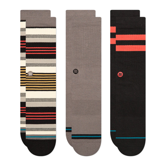 Stance Parallels Crew Sock 3 Pack Multi