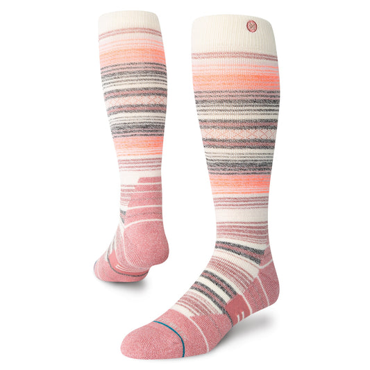 Stance Curren Snow Over The Calf Sock Dusty Rose