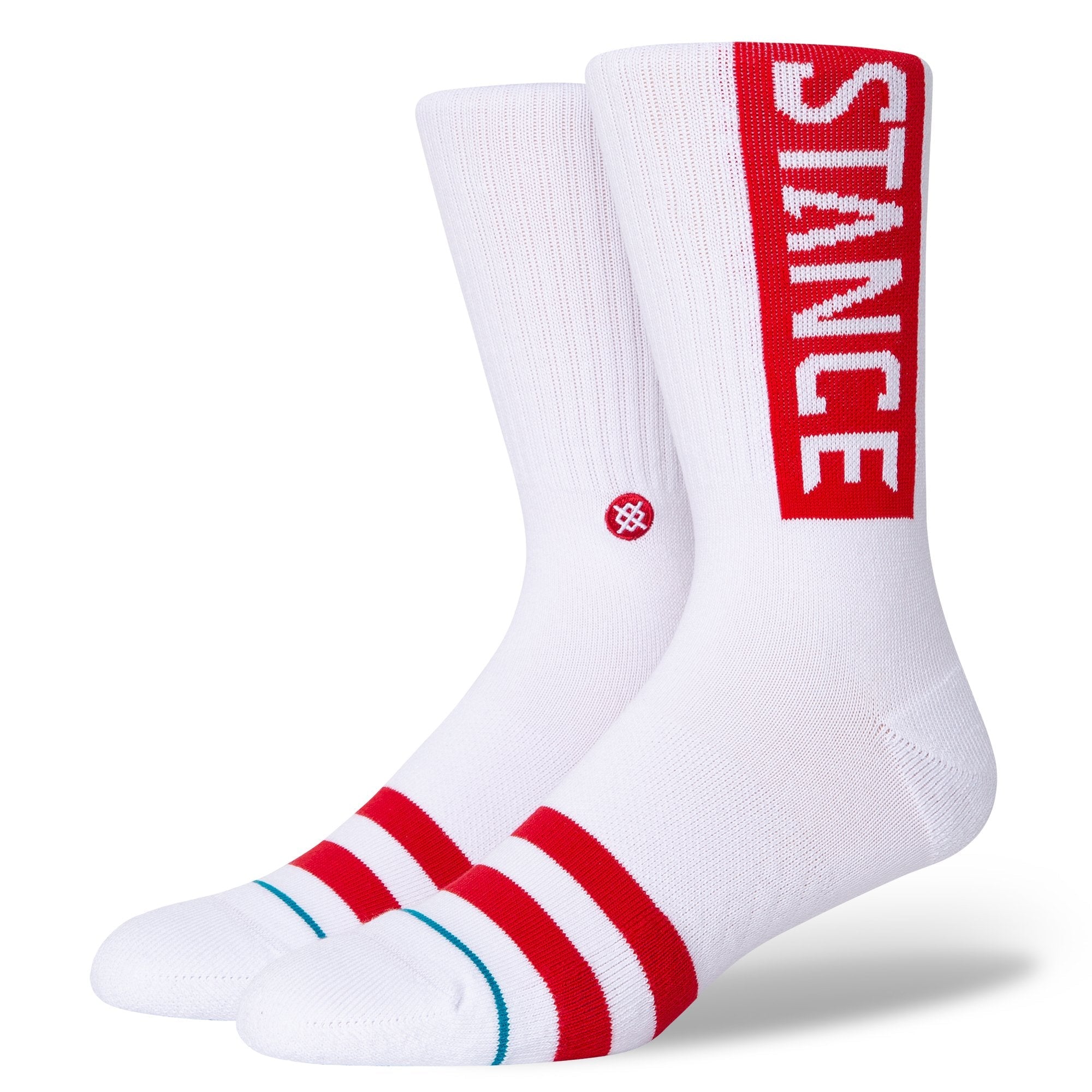 Stance OG Crew Sock White/Red – Stance Europe