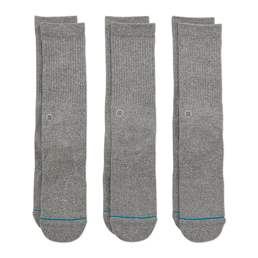 Stance Icon Crew Sock 9 Pack Grey Heather