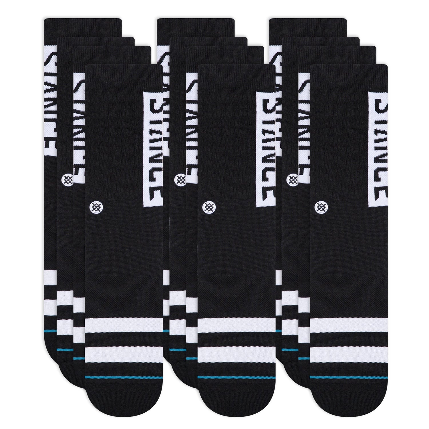 Stance OG Crew Sock 6 Pack Black