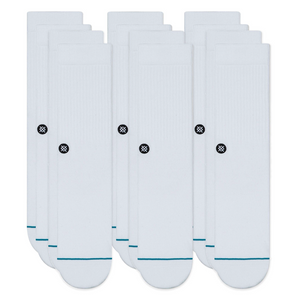 Stance Socks ICON 9 PACK White