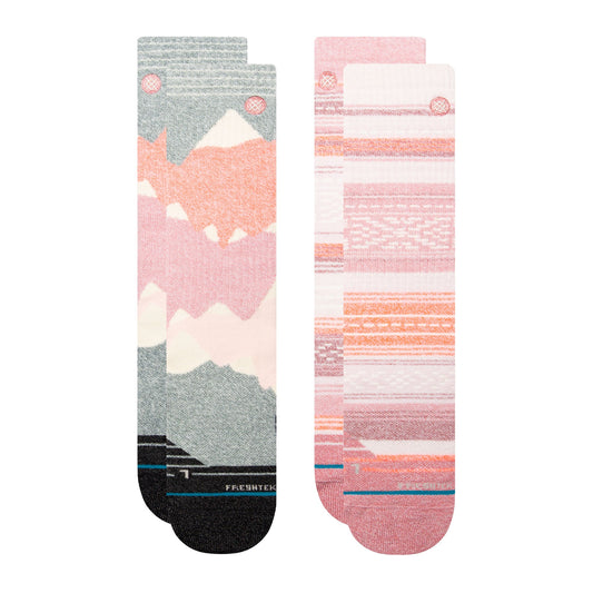 Stance Hike Crew Sock 2 Pack Dusty Rose/Teal