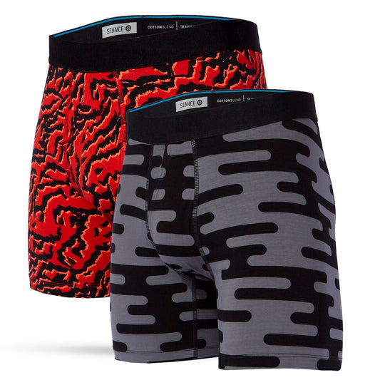 Stance Boxer Brief 2 Pack Red/Charcoal
