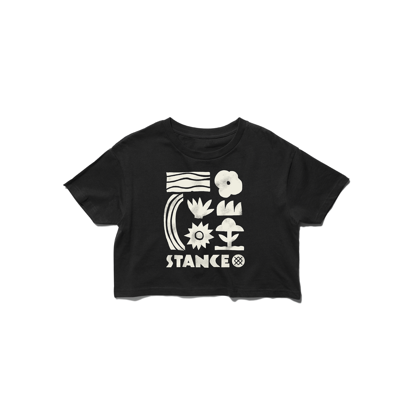Stance Stamp Crop T-Shirt Black
