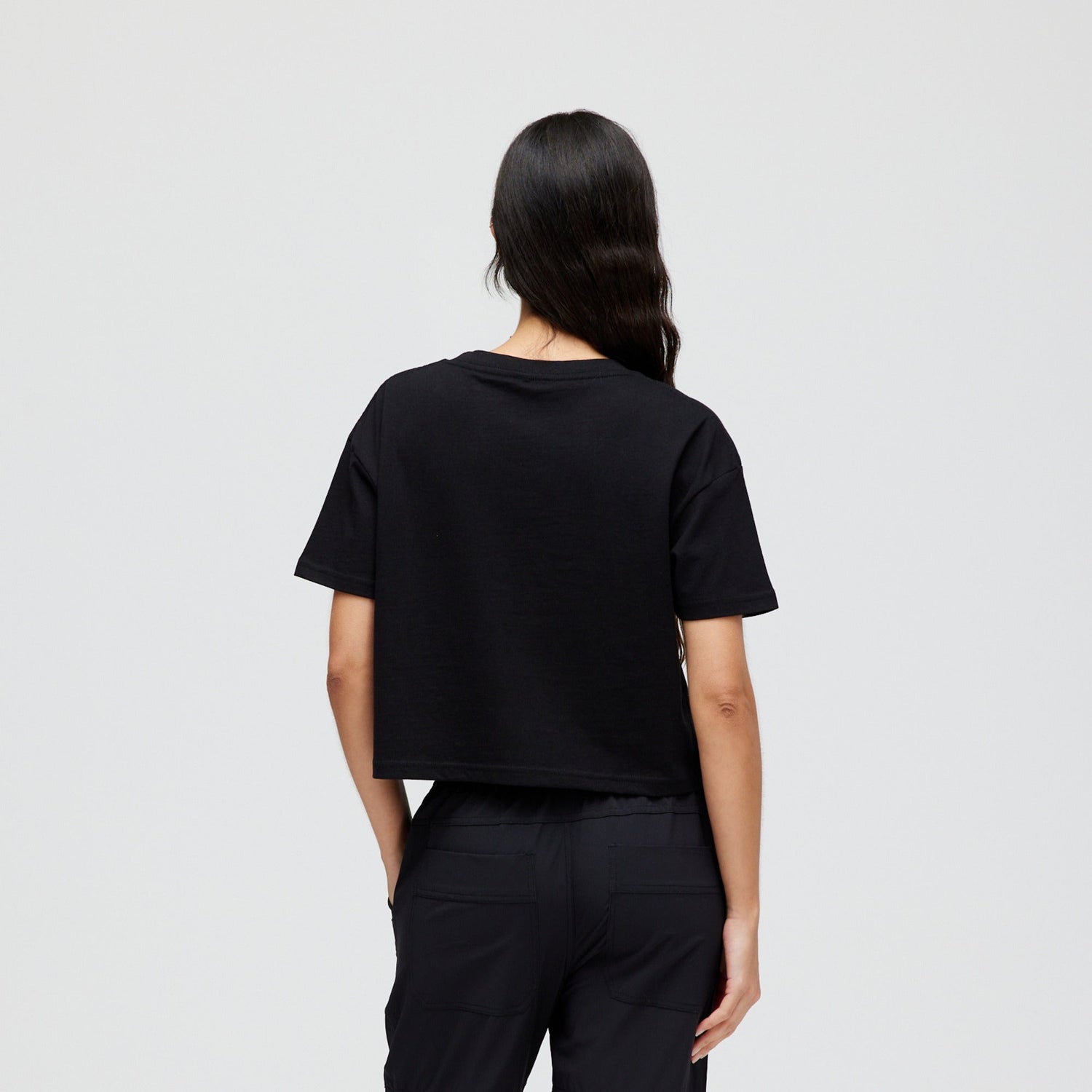 Stance Women's Bring Me Flowers Crop T-Shirt Black |model