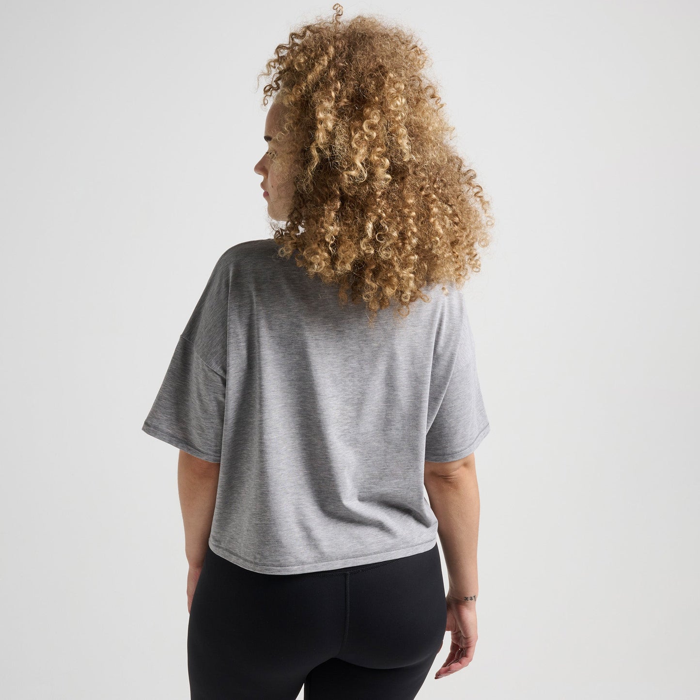 Stance Women&#39;s Lay Low Boxy T-Shirt Heather Grey |model